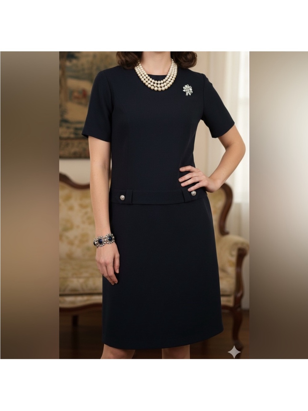 Vintage DW3 for David Warren) black dress